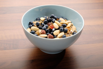 müsli mit blaubeeren