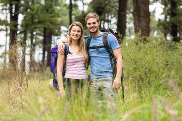Portrait of a happy hiker couple 