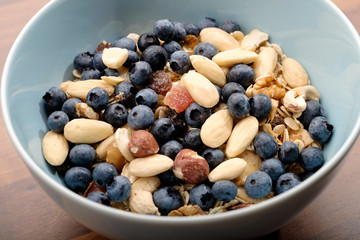 müsli mit blaubeeren
