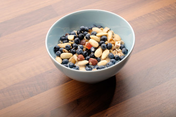 müsli mit blaubeeren