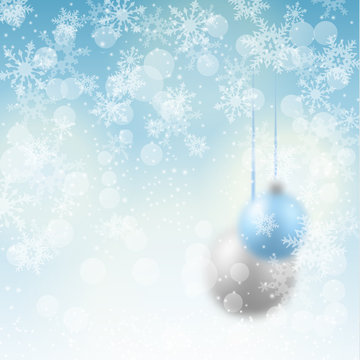 blurred christmas winter background, illustration