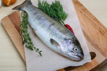 Raw trout