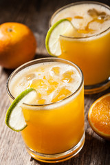 Orange juice with ice