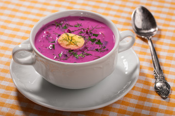 Cold beetroot soup