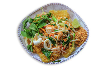 crispy seafood padthai famous Thai food