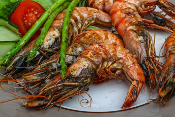 Grilled tiger prawn