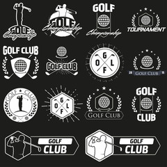 Set of golf club logo templates.
