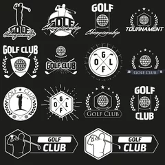 Photo sur Plexiglas Golf Set of golf club logo templates.
