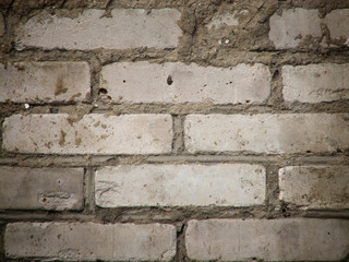 Old grunge brick wall background