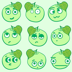 Clipart emotional apples