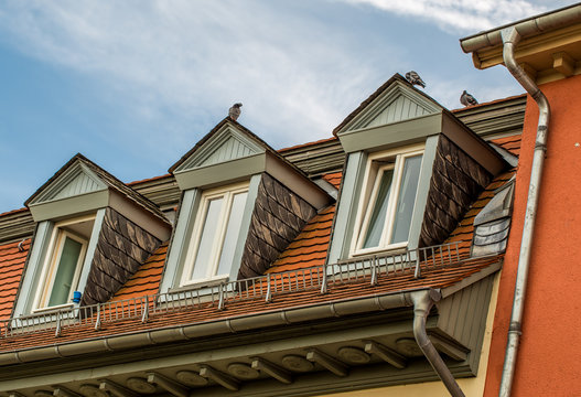 Drei Dachgaupen einer Wohnung in Bad Kreuznach