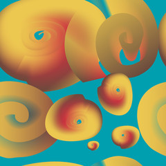 Seamless pattern of abstract volume spirals