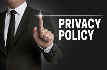 Privacy Policy touchscreen is operated by businessman
