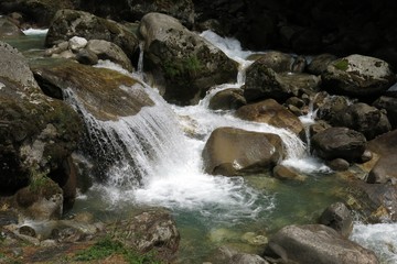 Clear water of a creek in the Everest Region