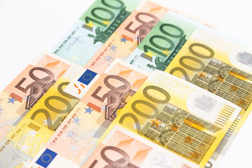 Obraz na płótnie Canvas euro banknotes