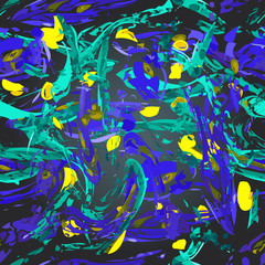 Textile seamless pattern of random brush strokes with texture bl