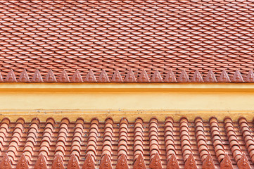Buddhist temple roof