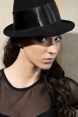 Fototapeta na wymiar Woman with hat