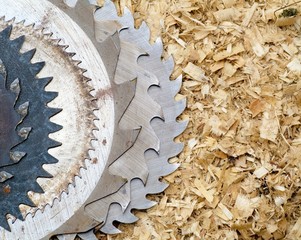 close up of circular saw 