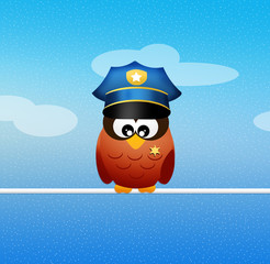 Fototapeta premium police owl