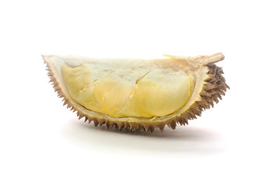 Durian fresh yellow fruit isolated