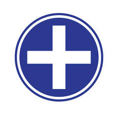 Traffic sign . Cross