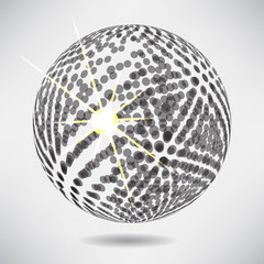 Abstract background with sphere on theme digital technology and