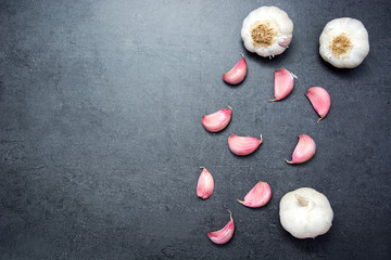 Garlic on slate table