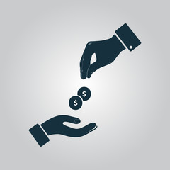 Hands Giving and Receiving Money