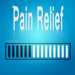 Pain relief blue loading bar