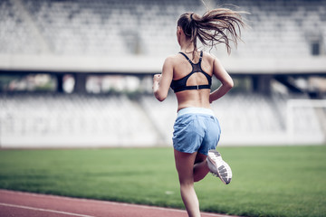 Fitness Woman on stadium