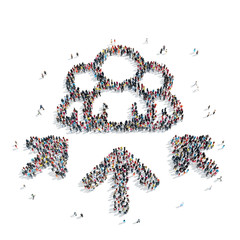 group people  shape  man arrow