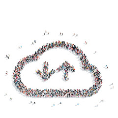 group  people  shape  cloud