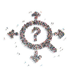 group  people  shape  arrow