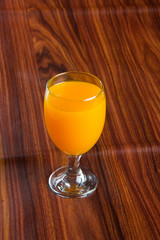 orange juice on a background