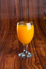 orange juice on a background