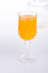 orange juice on a background