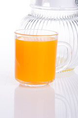 orange juice on a background