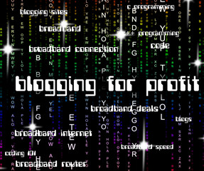 Blogging For Profit Represents Earning Web And Revenues