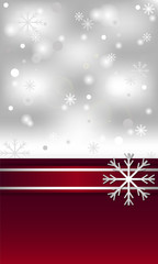 Naklejka na ściany i meble Christmas card template with snowflake