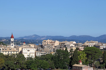 Corfu town cityscape Ionian island Greece