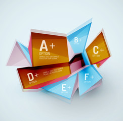 Geometric shapes with sample text. Abstract template