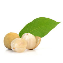 Longkong isolate on white background