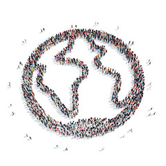 group  people  shape globe