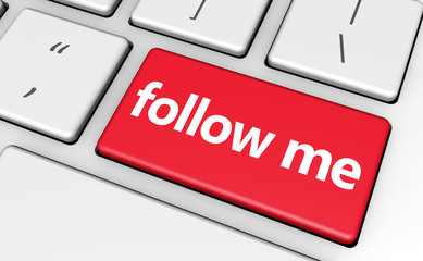 Fototapeta premium Follow Me Sign Pc Key