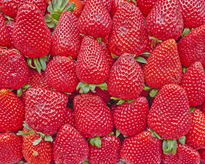 organic fresh strawberries clos up, tasty background