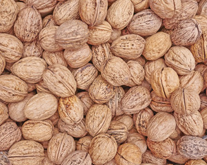 organic walnuts close up, tasty background
