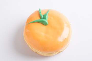 donut. donut mandarin on the background