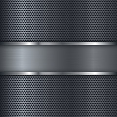 Metal background with steel plate