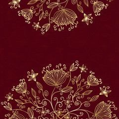floral card template red